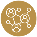Icono dorado de Recursos Humanos